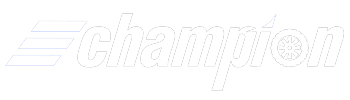 transparent champion logo - white